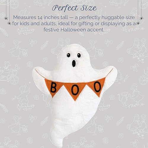 Miniatura 3 de MON AMI Peluche Happy Ghost  Juguete de fantasma Boo de 14 pulgadas  Peluche suave de Halloween para todas las edades  Lindo regalo de dulce o truco