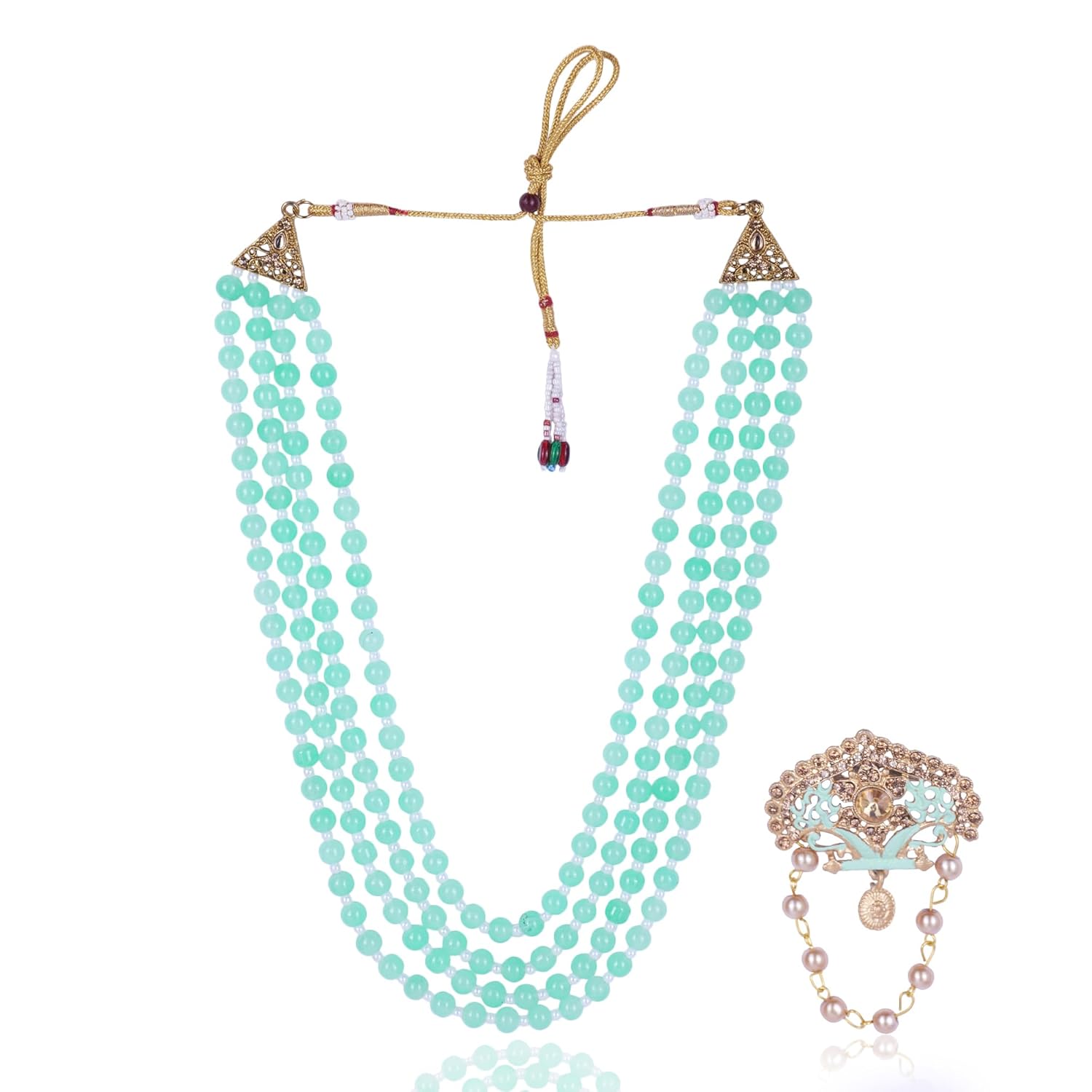 pearl beads Dulha groom sherwani Necklace/Moti Mala for Men for wedding | Exquisite Groom Mala and Brooch Set | Perfect for Grooms… pearl beads Dulha groom sherwani Necklace/Moti Mala for Men for wedding | Exquisite Groom Mala and Brooch Set | Perfect for Grooms…