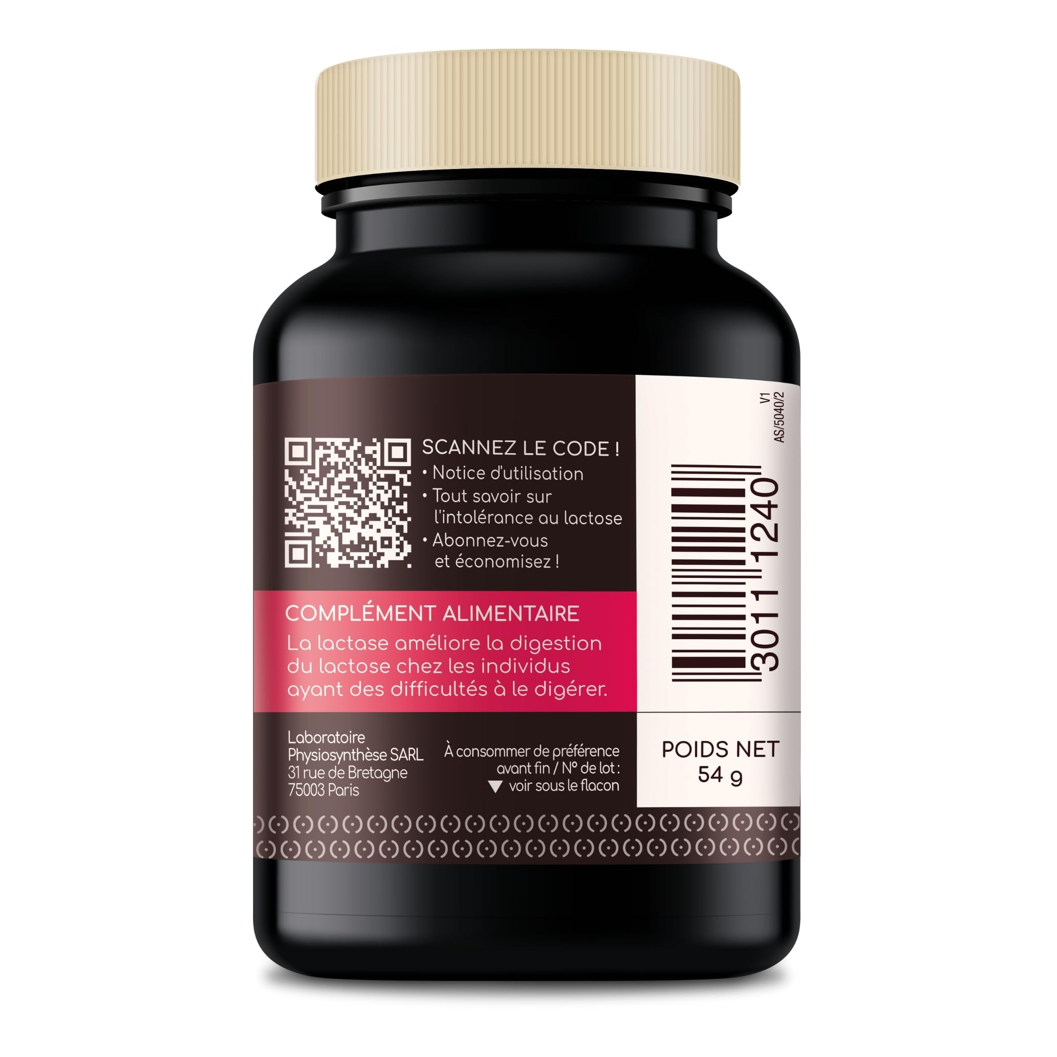 Lactase 9000 FCC Enzymes Digestives 144 Gélules - Complément Alimentaire Intolérance Lactose
