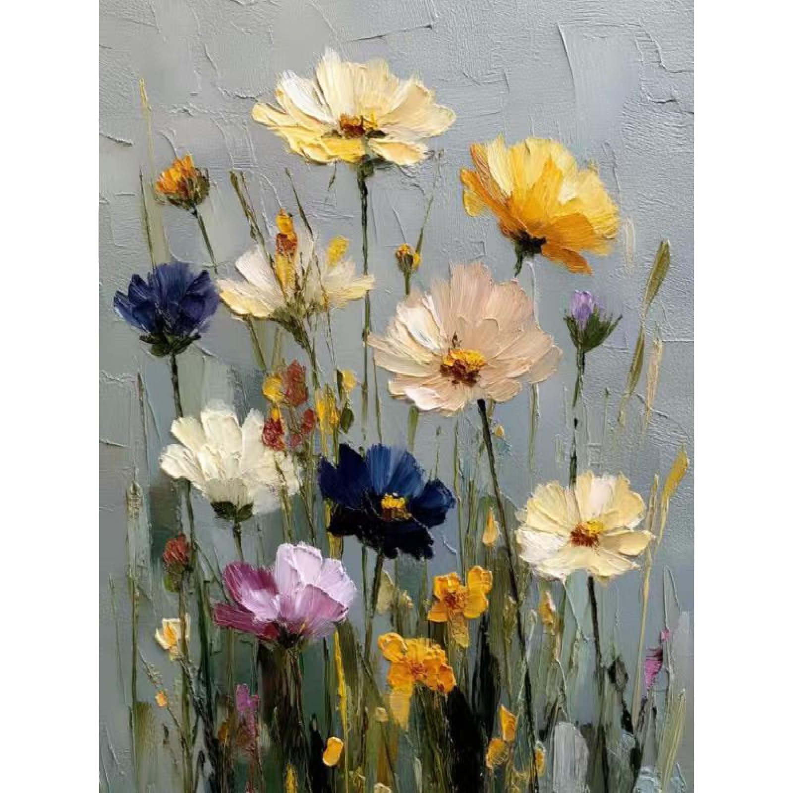 Jakener Mt22742-Uk Flowers Paint By Numbers Kit For Adults Beginner,Easy Adult Paint By Number Kits On Canvas Diy Painting For Beginners Art By Numbers For Home Wall Decor 16X20inch