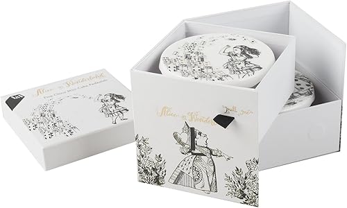 Miniatura 4 de V andA Alicia en el País de las Maravillas - Juego de 2 soportes para tartas (3.9 x 3.9 x 2.1 in), color blanco