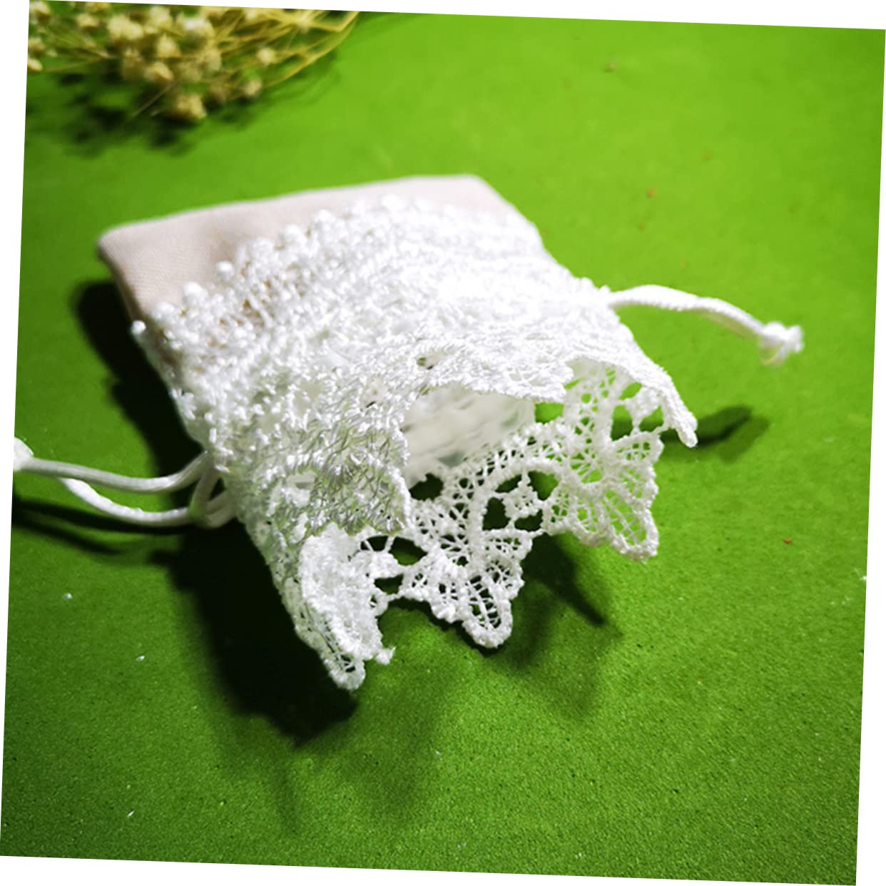NIYANGLE 30 Piezas mini monedero transparente bolsas de regalo de tamaño pequeño dulces regalos bolsas transparentes para regalos bolsas de regalo de encaje bolsas de cordón Puerto de haz