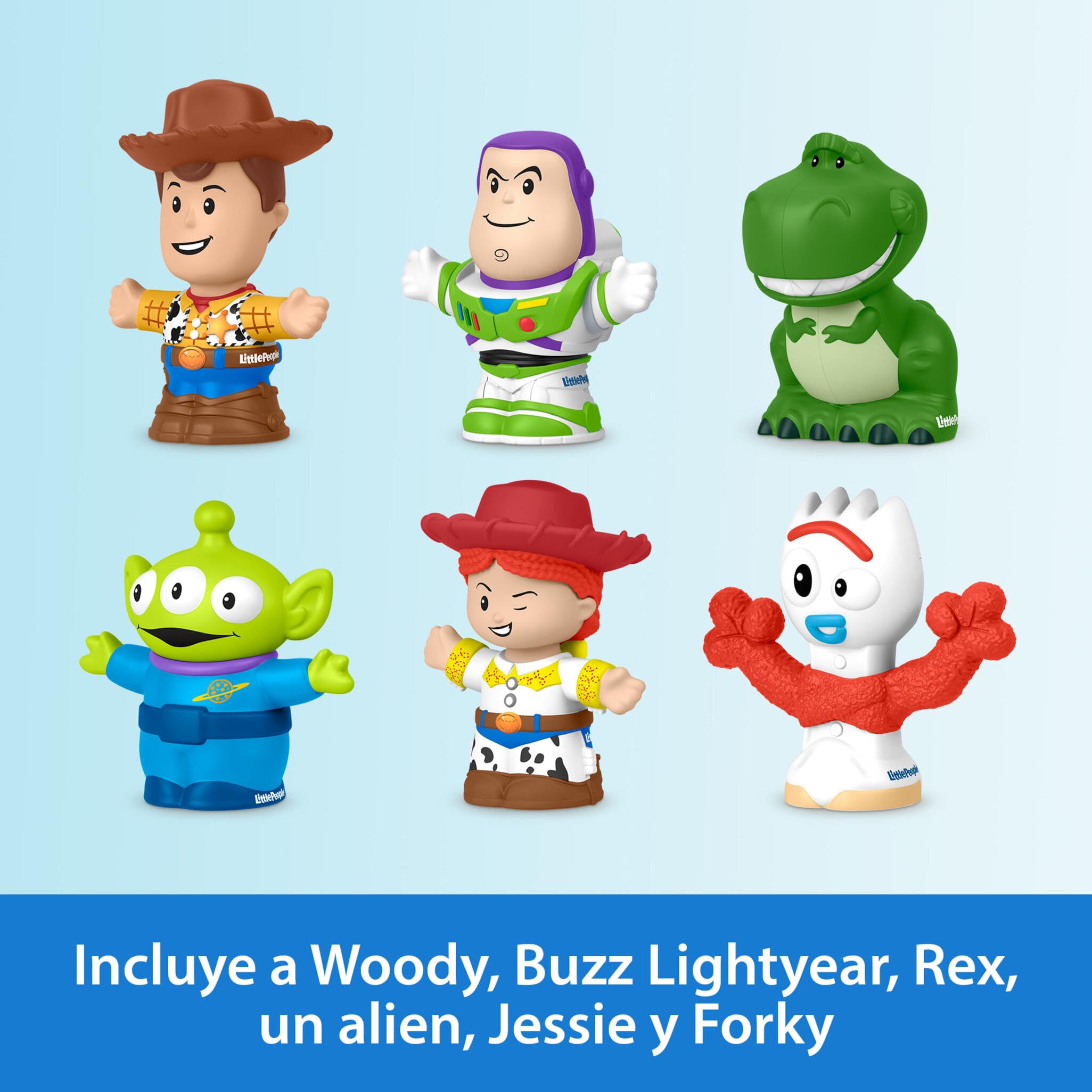 Fisher-Price Juguetes para niños pequeños, Conjunto de Figuras de Toy Story de Disney Pixar, 6 Personajes para Preescolar, Juegos de imitación y niños a Partir de 18 Meses, JLM24 — view 3