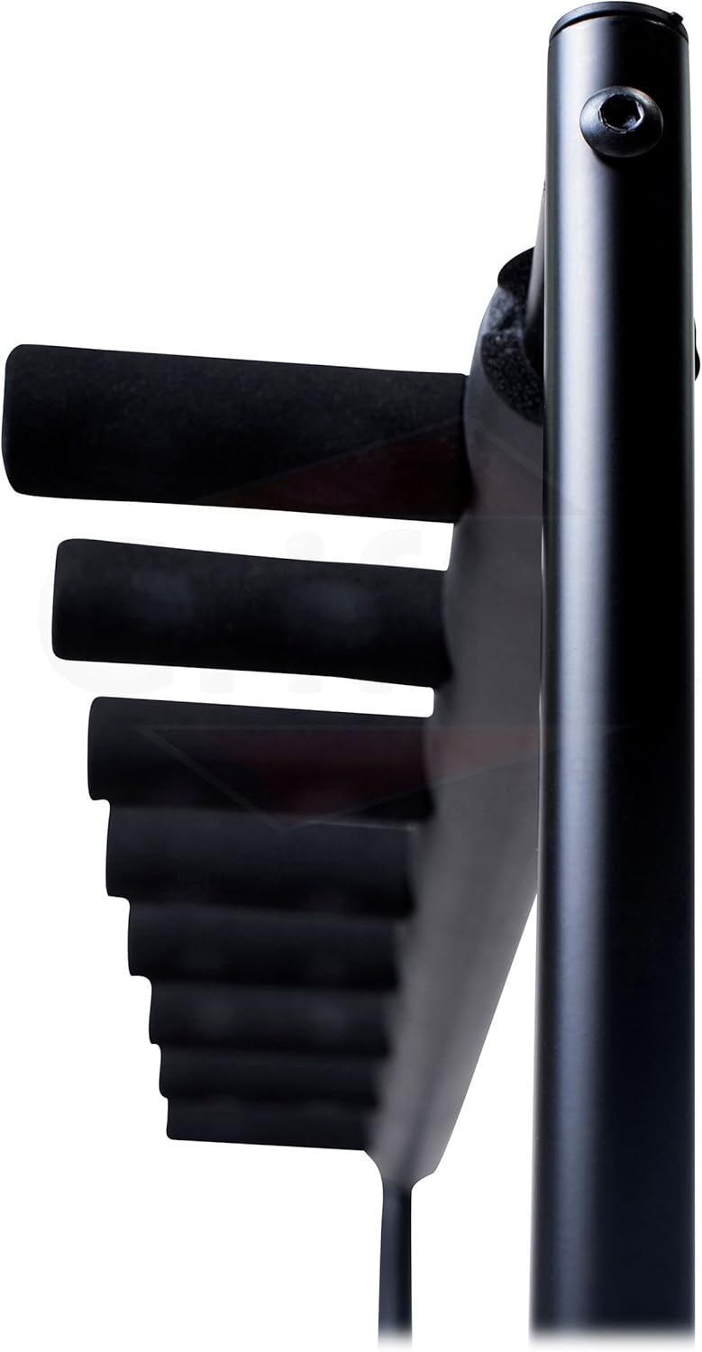 Griffin 5-Guitar Rack Stand (Stage-NestPRO Series) – Folding Guitar Floor Holder with Neoprene Padding for Bands, Studios, Artists, Schools & Performers