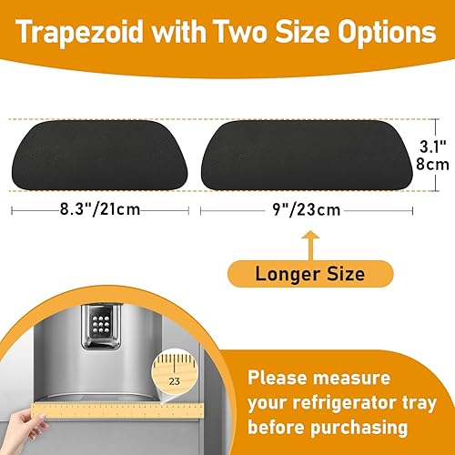 Miniatura 2 de LOPNUR Bandeja de goteo para refrigerador, 9 x 3.1 pulgadas, paquete de 2 colectores de goteo para refrigerador para bandeja de agua, almohadilla de
