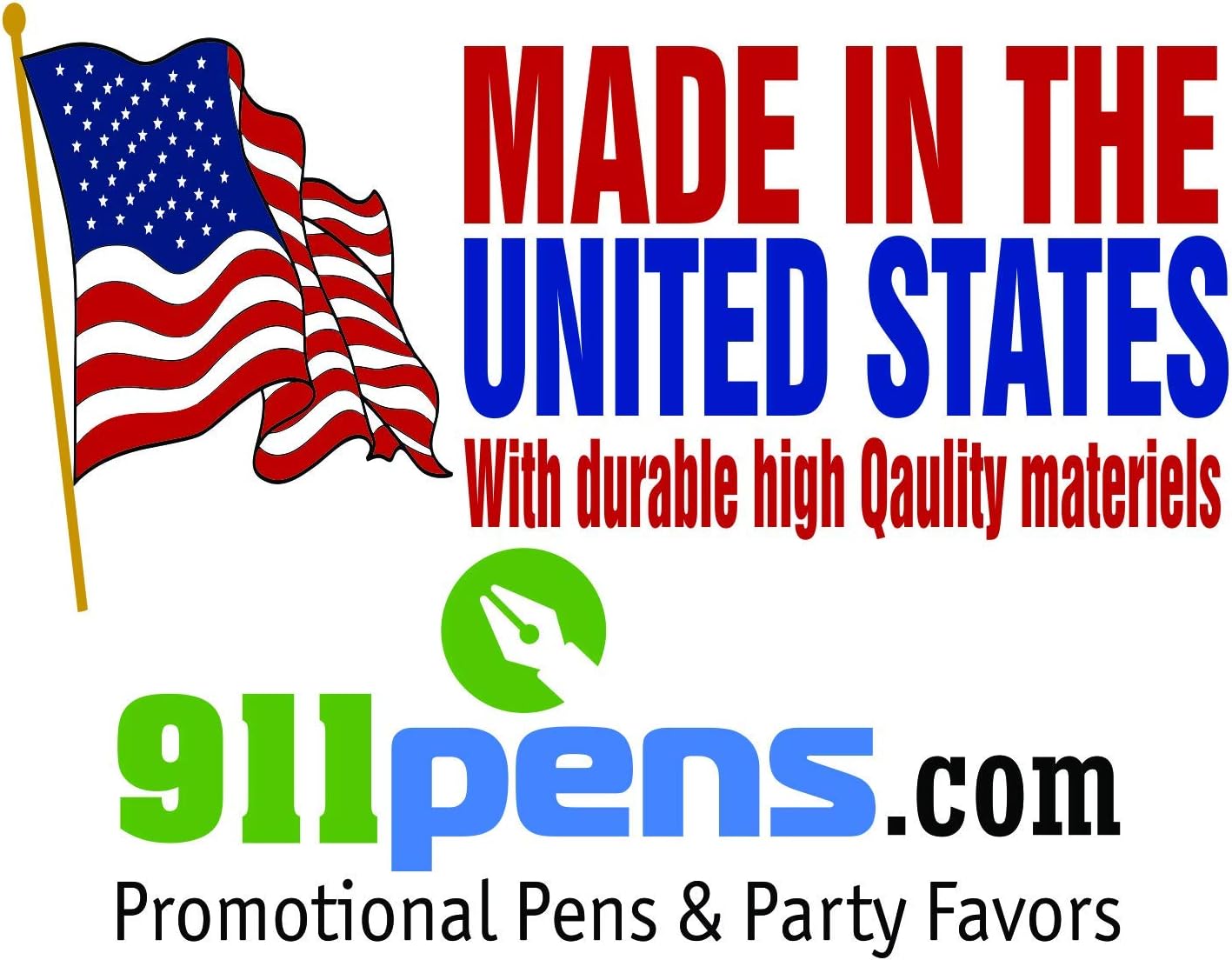 USA Made, Personalized Writing Ink Ballpoint Novelty Click Pens, Frosted Colored Wide Barrels with Solid Trim Custom Printed with Your Logo & Text, Commemorate your event, (Pack of 100, Red)