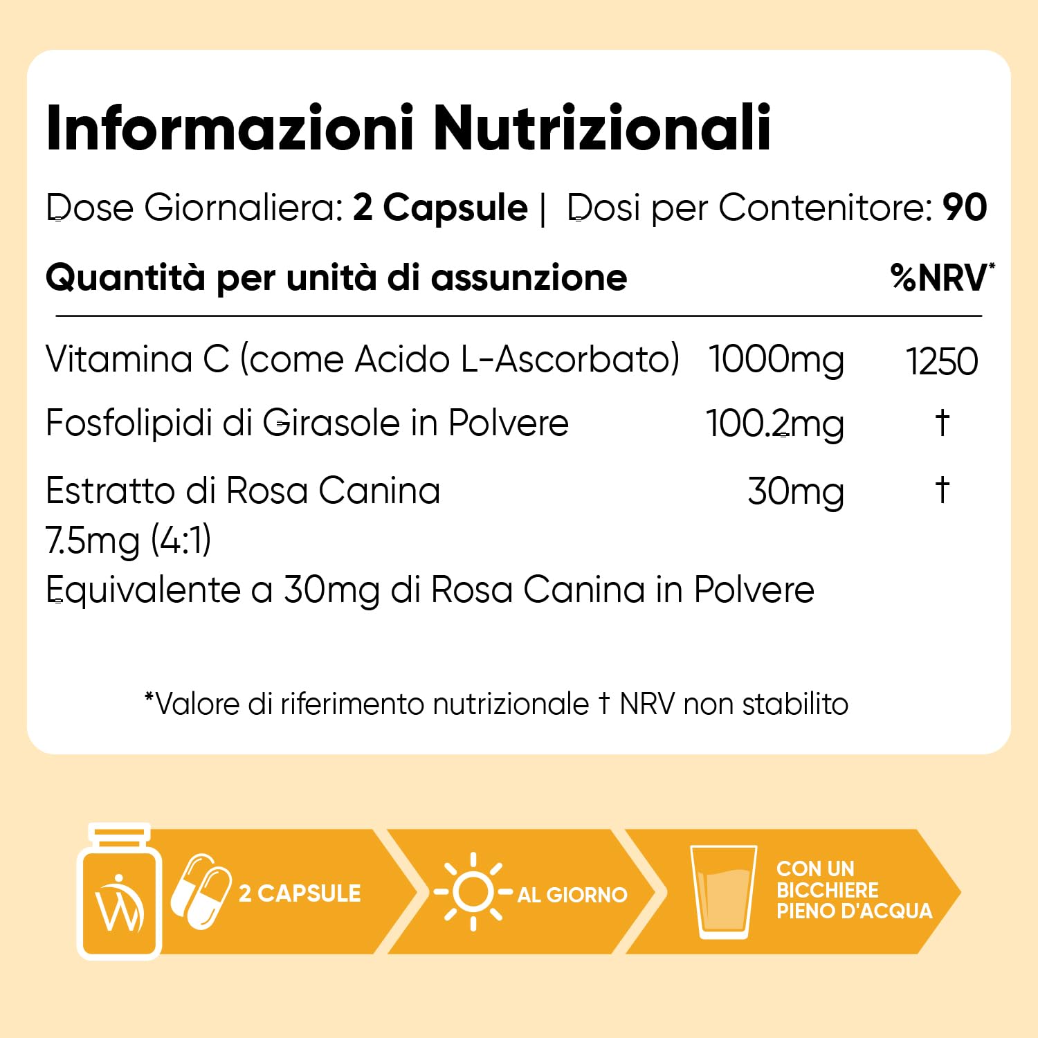 Vitamina C Liposomiale 1000mg Vegana,180 Capsule di Acido Ascorbico (3 Mesi di Scorta), La Vitamina C Contribuisce alla Normale Funzione del Sistema Immunitario (EFSA), Senza Glutine, Prodotto in UE