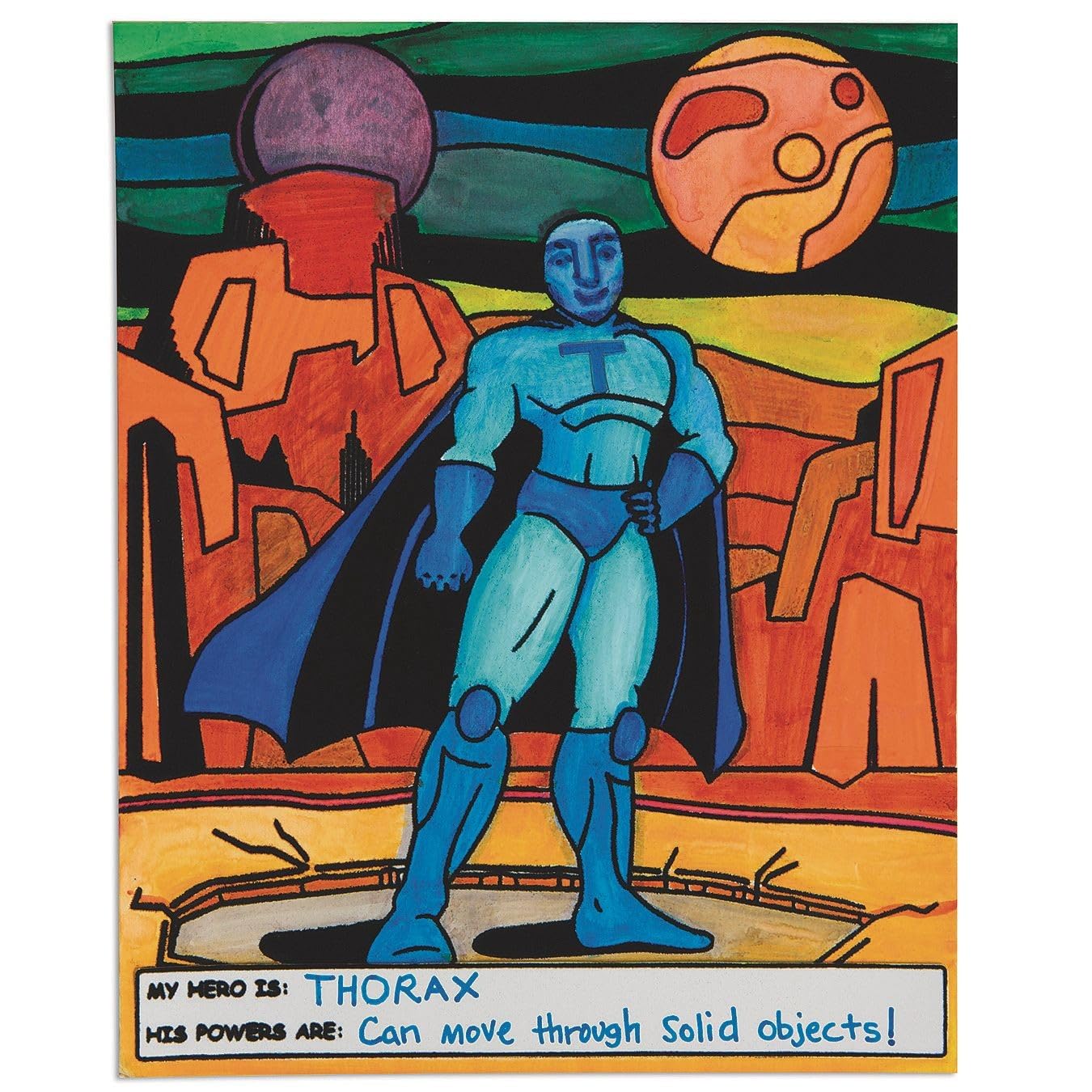 S&S Worldwide Super Hero Velvet Art to Color, 6 Each of 4 Designs, Create Your Own Hero - Boy & Girl Themes, Add Features & Details, Color with Markers or Colored Pencils, 8"x10" Cardstock, Pk of 24.
