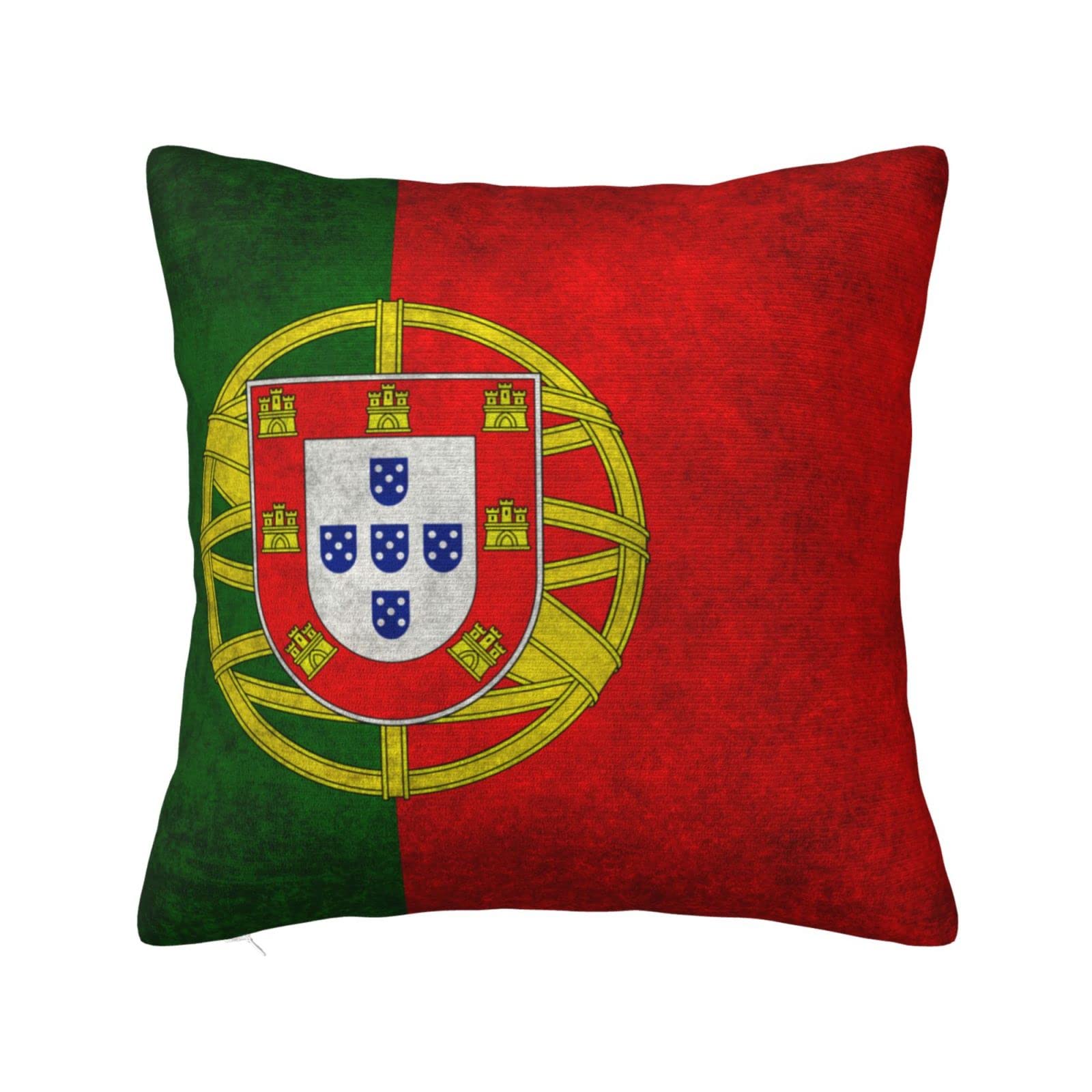 Qinhuangdaodasushangmaoyouxiangongsi Boys Pillowcases 69 Pillow Covers 45X45cm Portuguese National Flag Pillow Case Indoor Cushion Cover Decoration Throw Pillow Case For Best Friend, Birthday Gifts