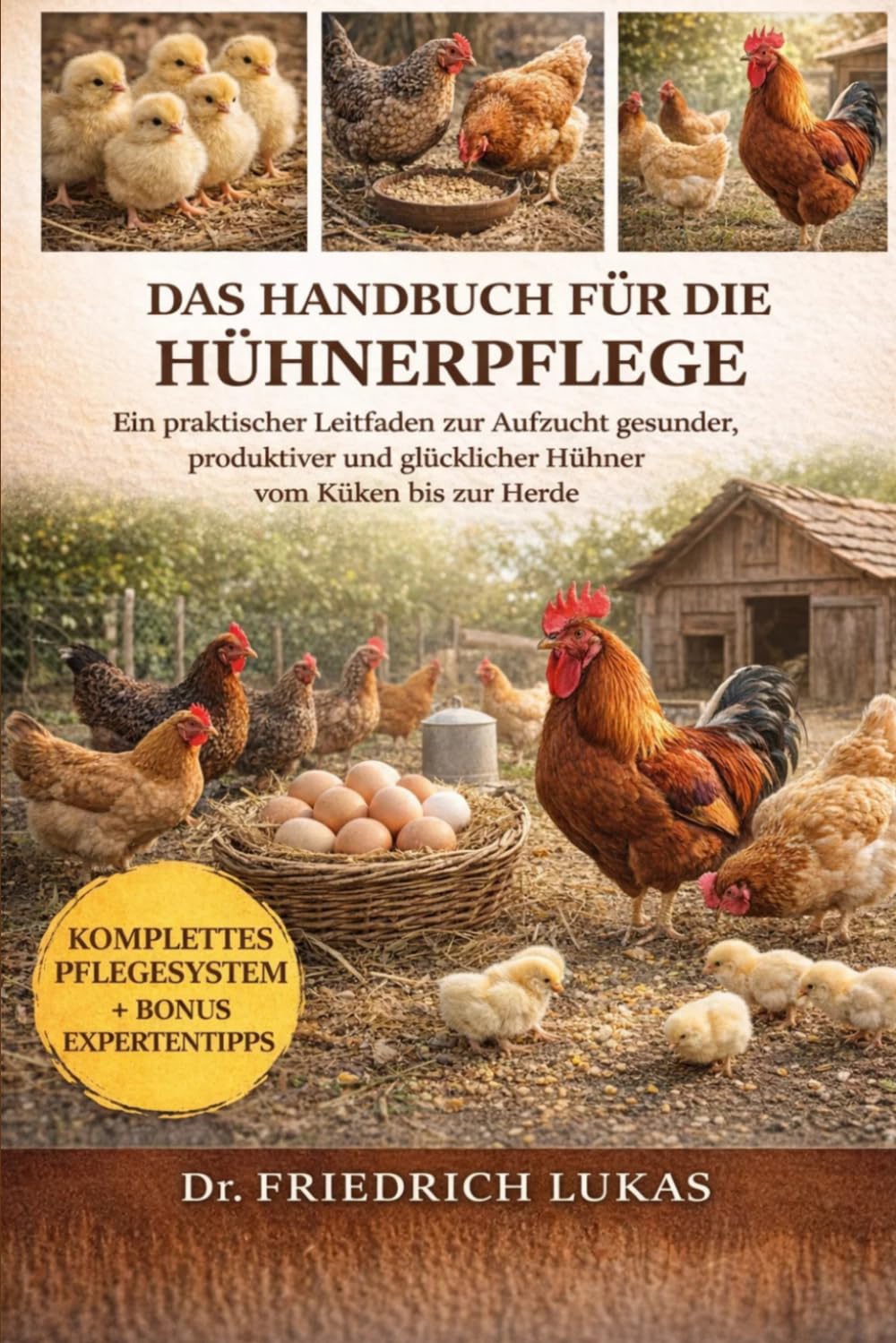 DAS HANDBUCH FÜR DIE HÜHNERPFLEGE: Ein praktischer Leitfaden zur Aufzucht gesunder, produktiver und glücklicher Hühner vom Küken bis zur Herde