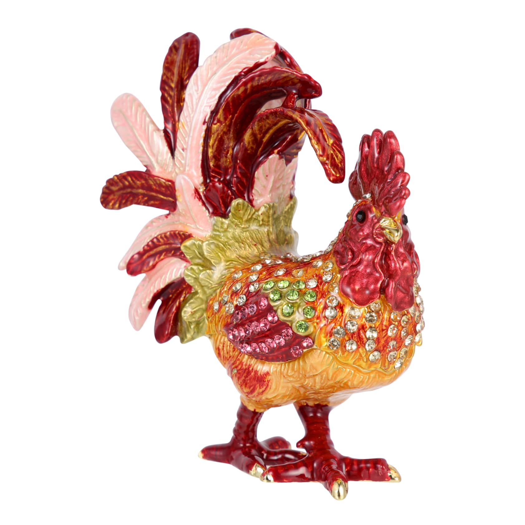 Boîte à bijoux vintage coq organisateur de bijoux chic pour femme