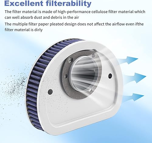 Miniatura 8 de AHL Limpiador de filtro de aire para 29461-99 HD-1499 Harley FLSTC Heritage Softail Classic 2000-2015, FLSTCI Heritage Softail Classic F/I 2002-2006