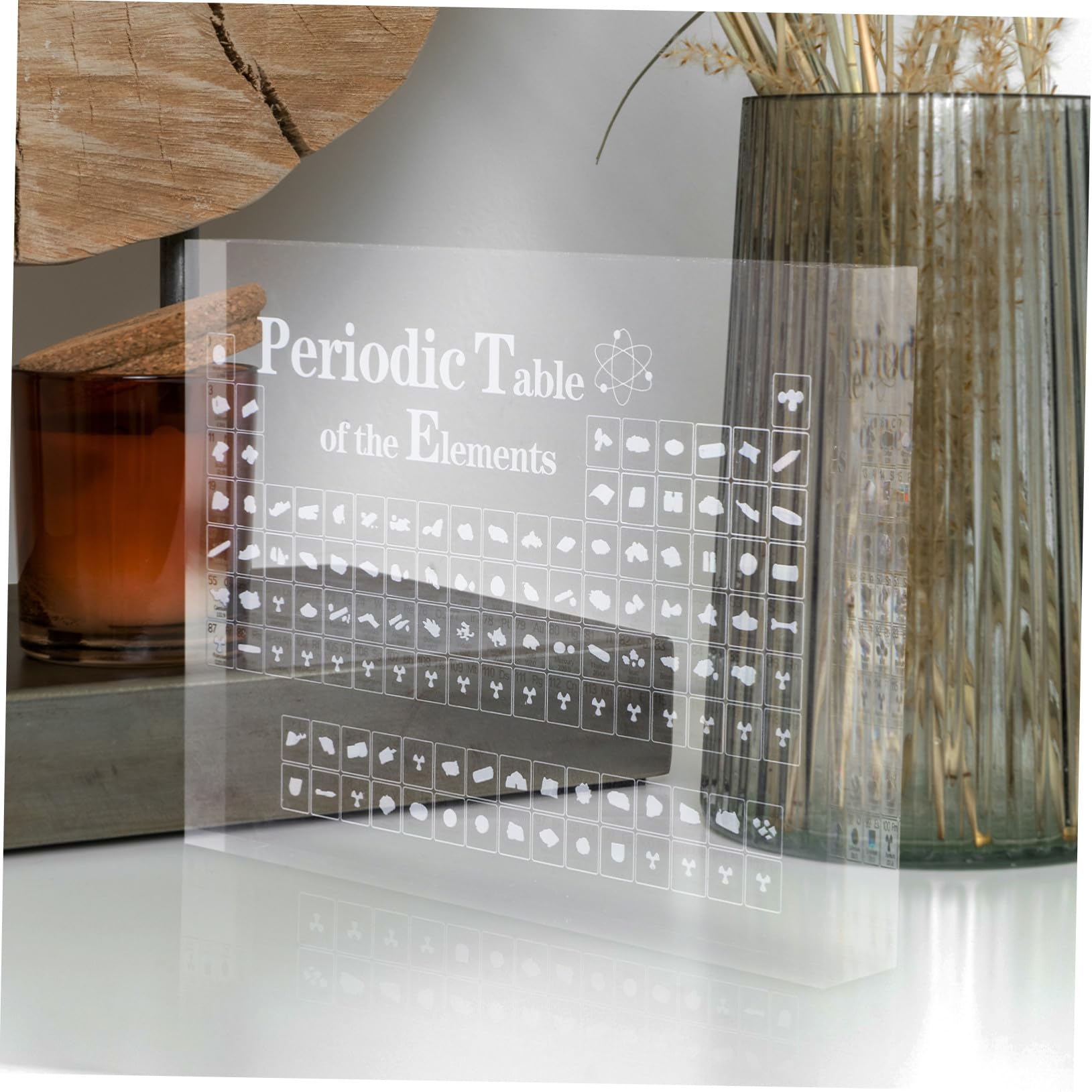 FONDOTIN Periodensystem der Elemente Acryl Schreibtisch Deko für Chemie