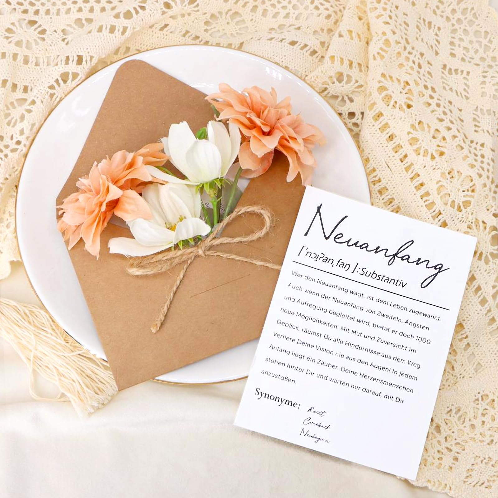Holzkarte Neuanfang - 3D Geschenkkarte Handgefertigt In Hamburg