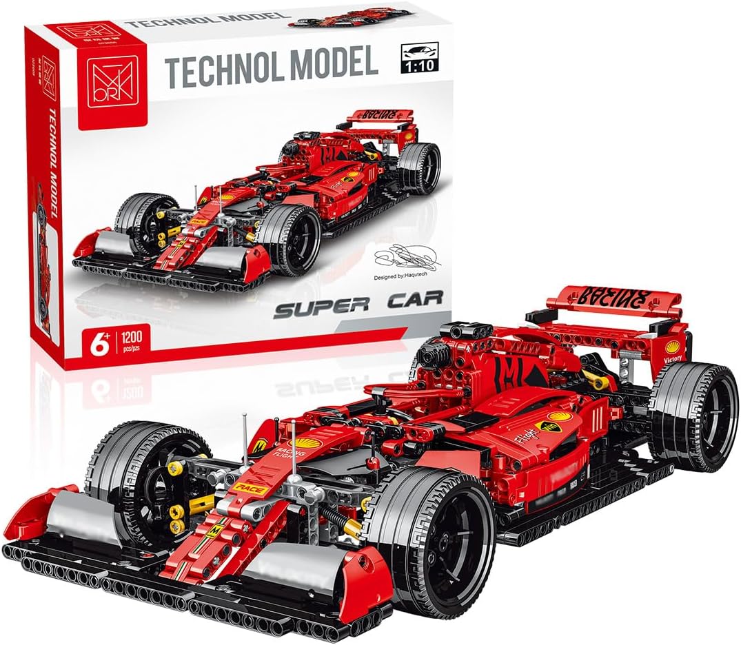 AKOGDSport Racing Car Building Block for F1, 1100Pcs 1:14 Supercar Model Kits Vehicle Construction Toys, Collectible Vehicle Bricks Modular Toy