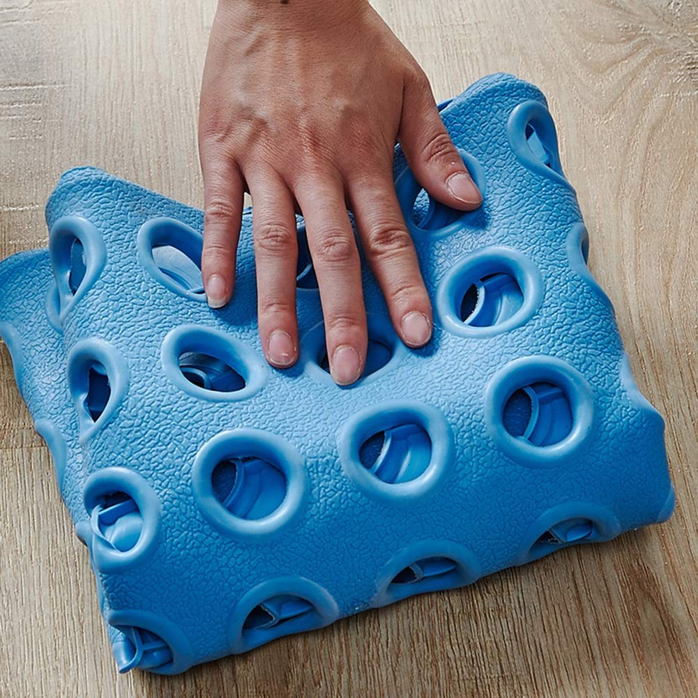 Alfombrilla de ducha antideslizante de madera, gruesa, ovalada, con ventosas, pedestal de ducha antideslizante para baño, almohadilla de ducha segura y resistente al agua