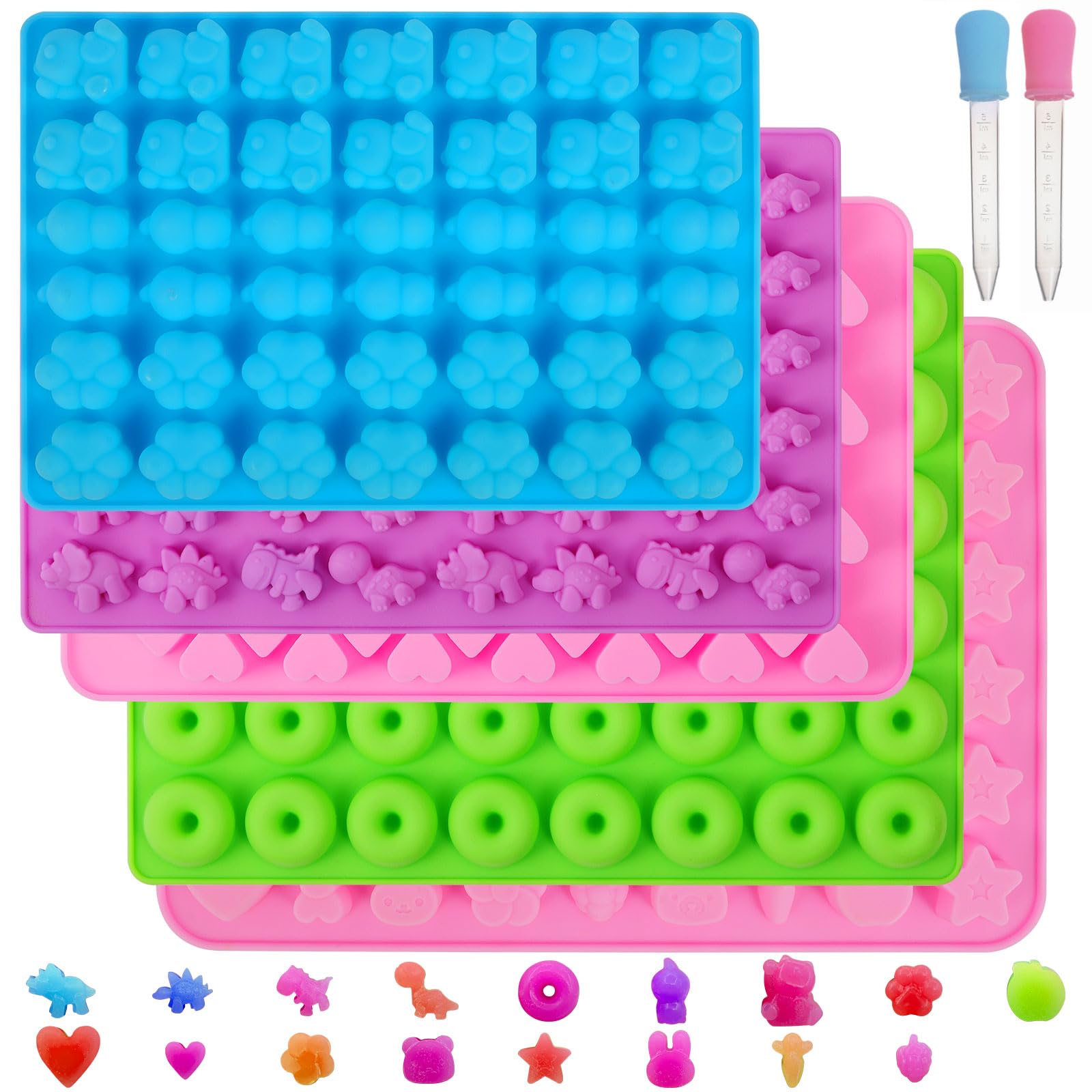 Stampini Silicone Per Caramelle - 2 Pezzi Forma Cuore Con Contagocce | Per Cioccolato E Dolci Fai Da Te