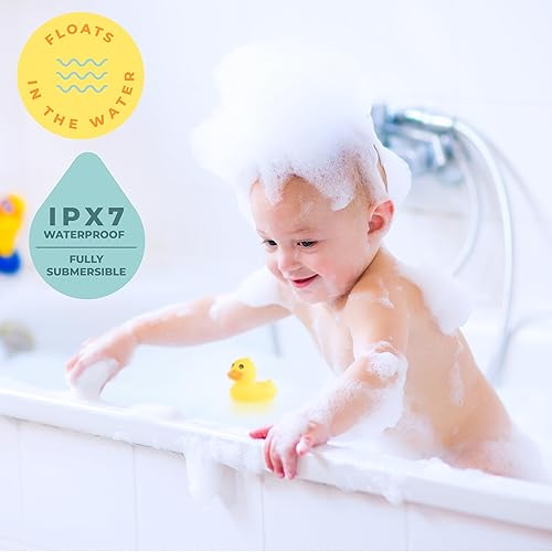 Miniatura 4 de Duck Baby - Termómetro y reloj de baño para bebé, esenciales para bebés Fahrenheit y Celsius, termómetro de habitación y agua, material suave