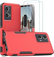 Vista 59 de Jeylly para Moto G Stylus 5G 2021 Funda con [2 Pack] Protector de Pantalla de Vidrio Templado, Protección Grado Militar Anti-Arañazos, Funda