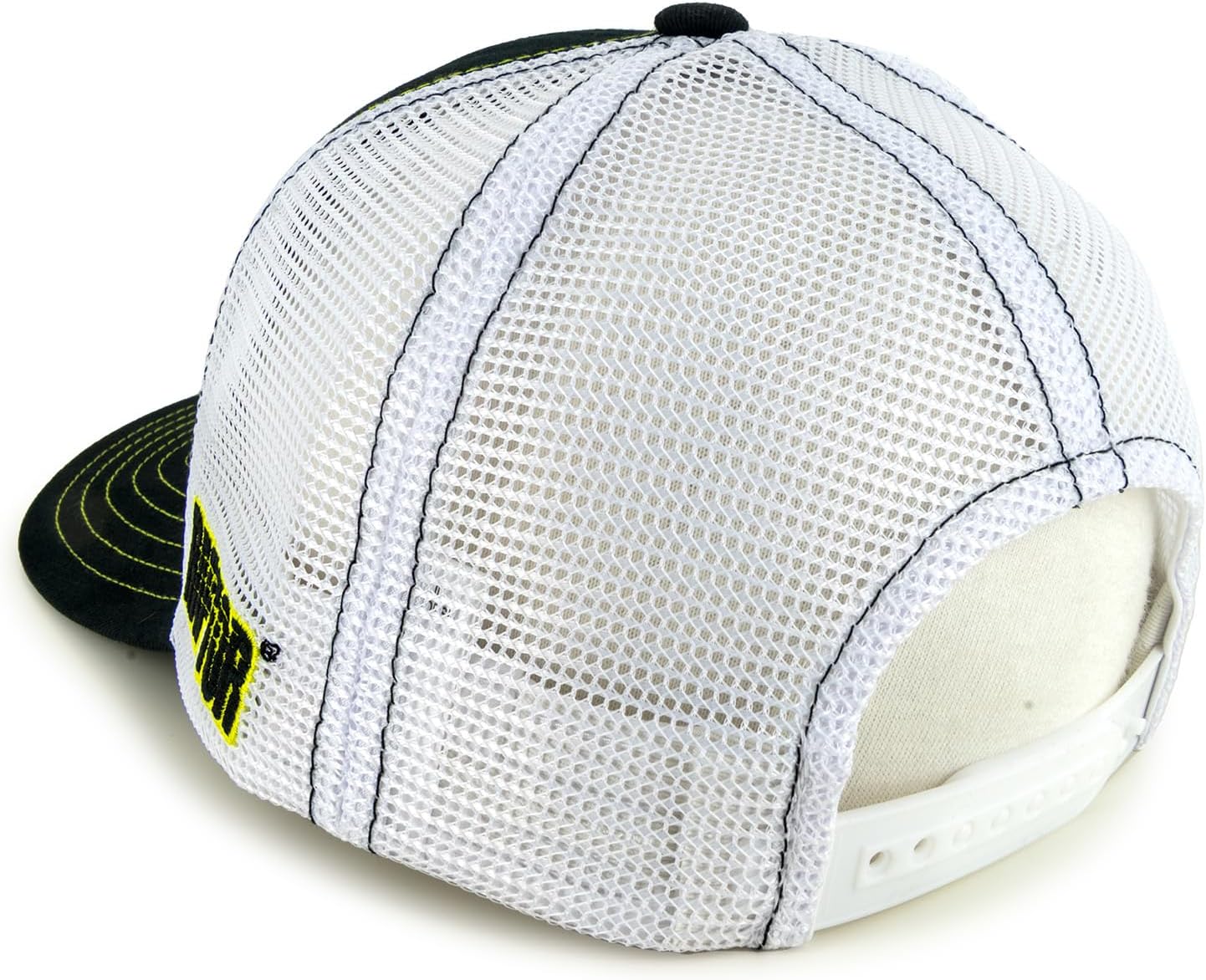 Checkered Flag Sports William Byron 2025 Striped #24 Mesh Snapback Hat Black/White