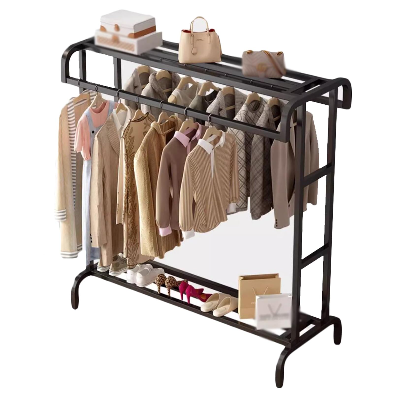 Armoire portable avec roulettes en métal de haute qualité pour dressing épuré