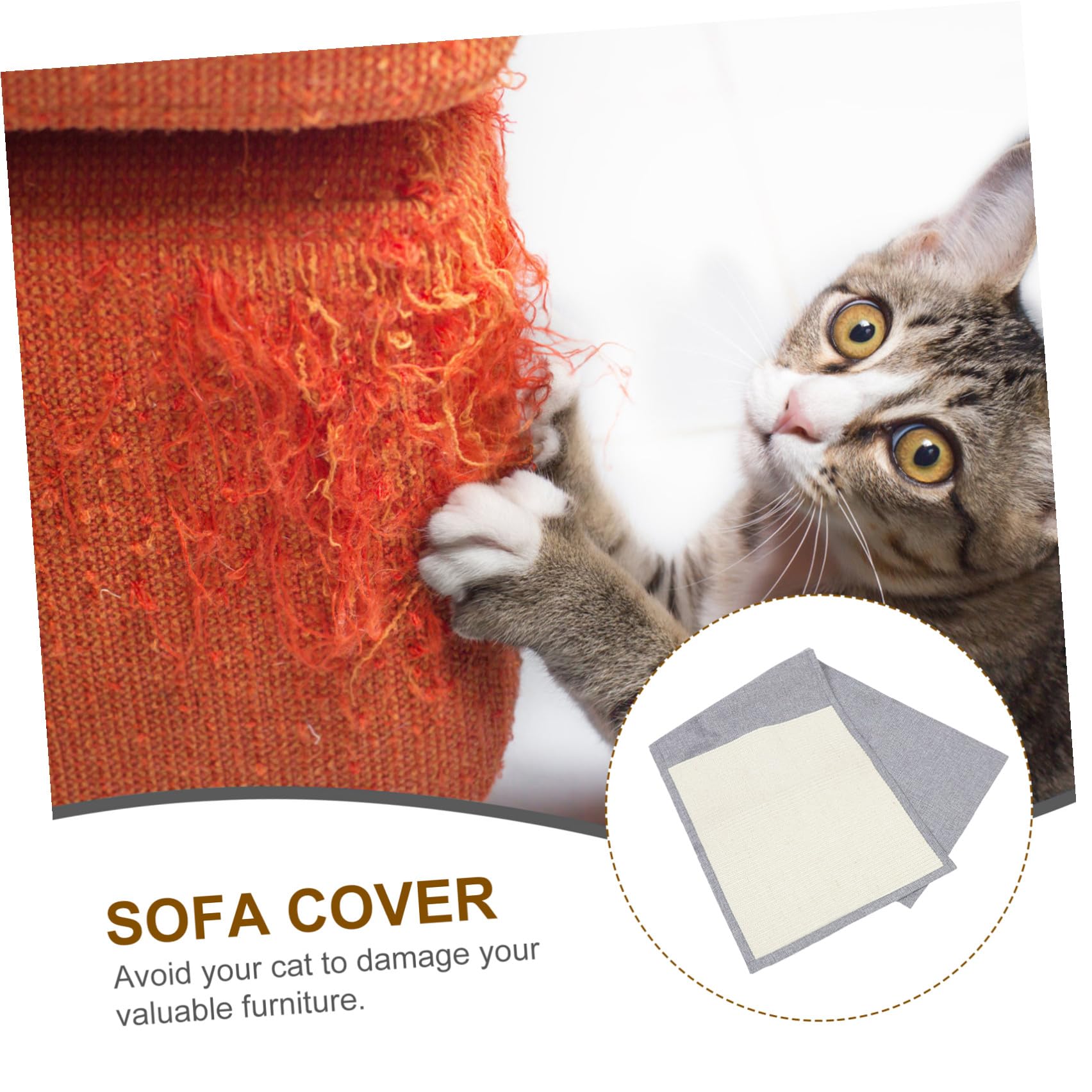 Protector contra Arañazos para Sofá Garra de Sisal, Cubierta Antirayaduras para Gatos, Adecuado para Sala o Tienda, Material Duradero y Entretenido