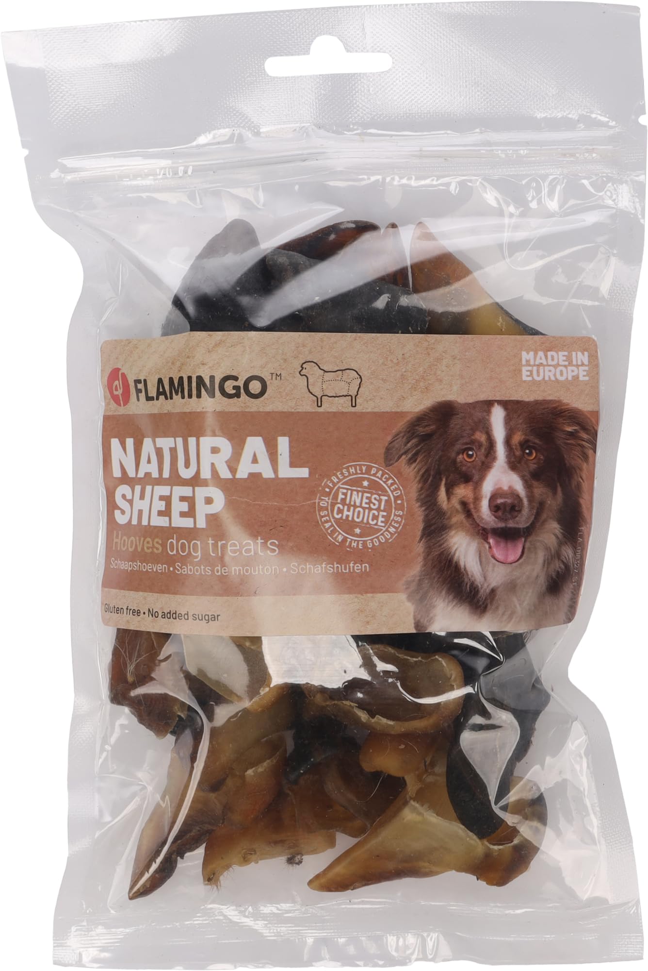 friandises pour Chien - Nature - Sabots de Mouton - 200 g - sans Gluten - sans sucres ajoutés - sans colorants ni conservateurs - fabriqué en Europe