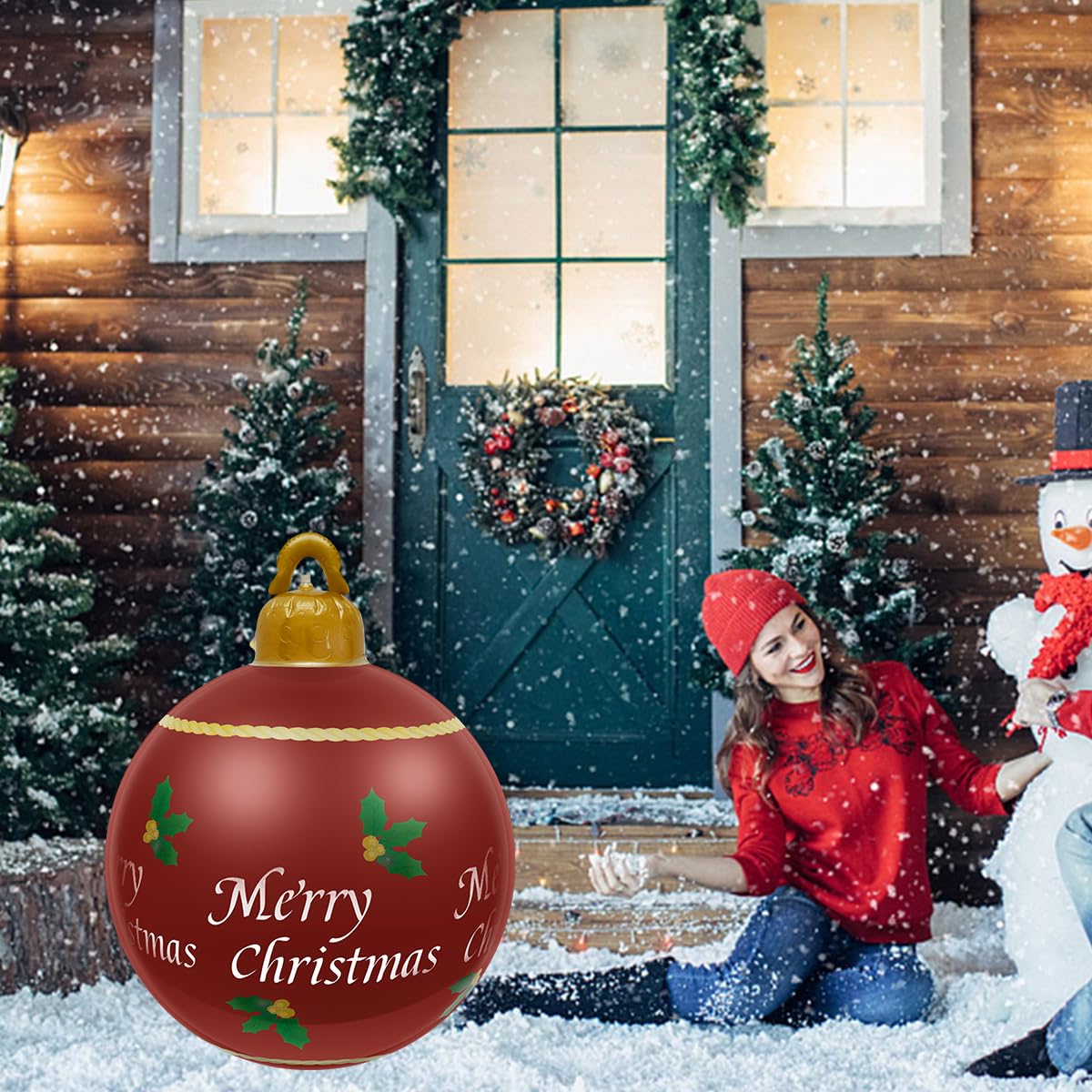 Palla di Natale gigante da 60 cm, palla trasparente, palla di Natale