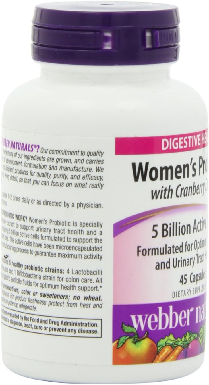 Webber Naturals Women’s Probiotic Capsules, 45 Count