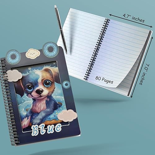 Miniatura 2 de Lindo cuaderno de arte en espiral Ai  2 piezas de 4.7 x 7.0 pulgadas de grosor, juego de cuadernos en espiral de tapa dura de 80 hojas y 160 páginas