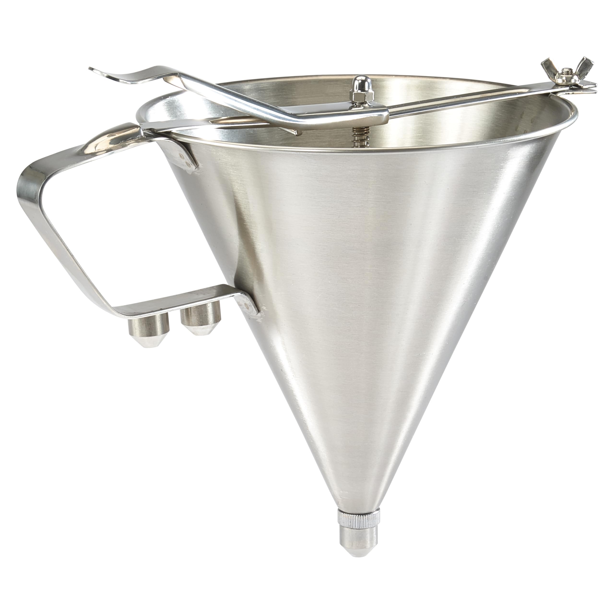 Winco SF-7 - Embudo de confitería de acero inoxidable con 3 boquillas