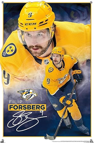 Miniatura 4 de Trends International NHL Nashville Predators - Póster de pared de Filip Forsberg 23, 14.72 x 22.37 pulgadas, paquete de póster premium y alfiler