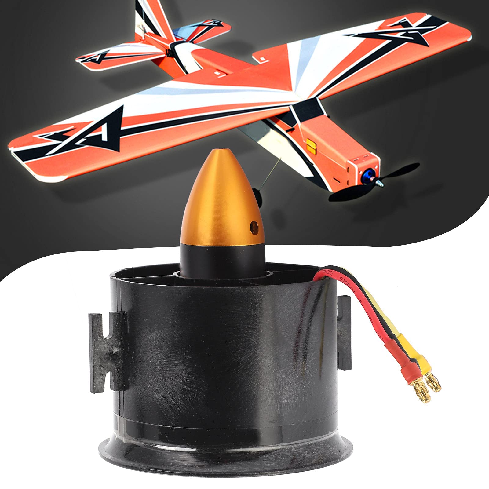 VGEBY 70mm EDF wentylator kanałowy 6-łopatkowy z silnikiem bezszczotkowym QF2822-3000KV 4S do samolotów RC