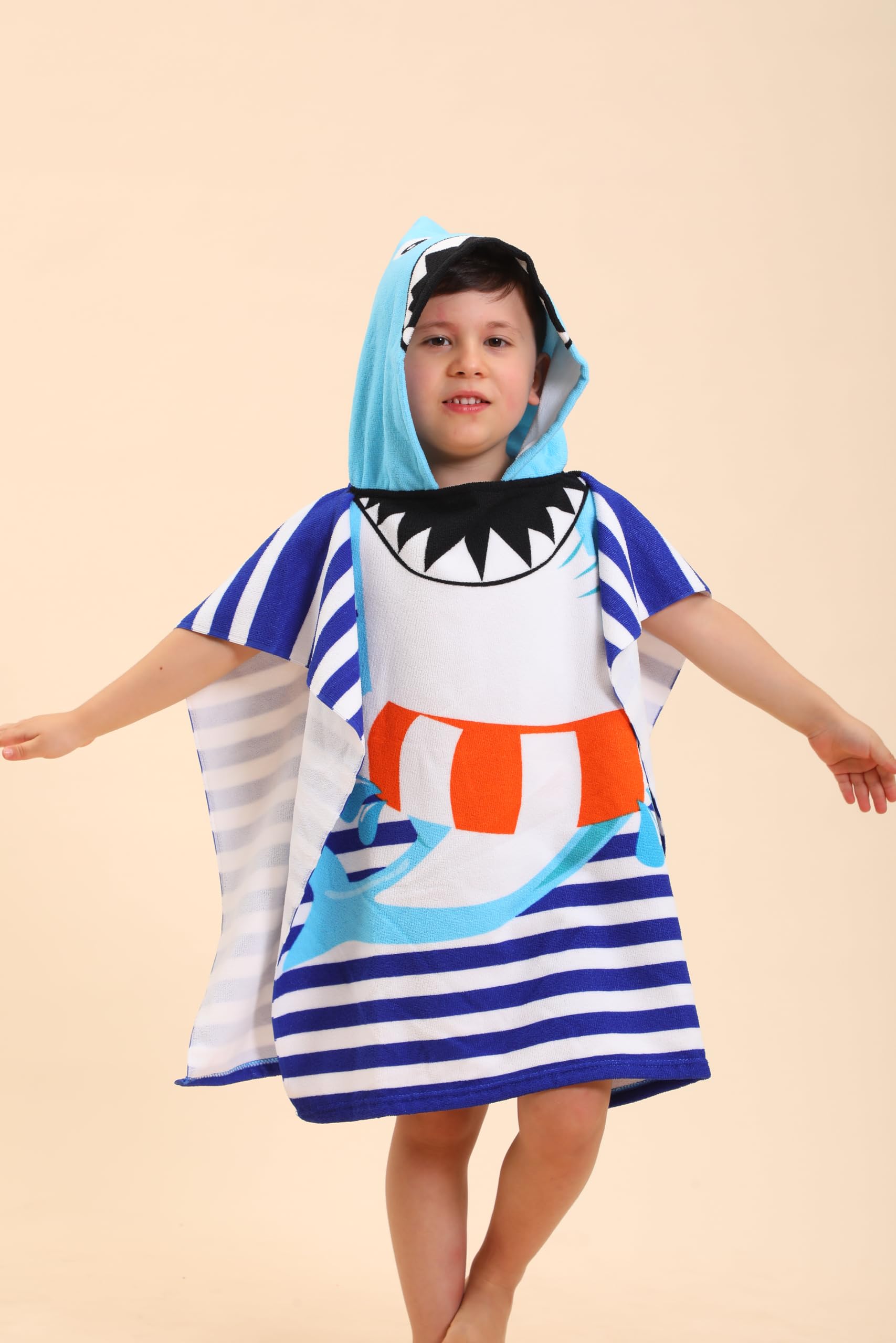 Toallas con capucha de tiburón para niños, poncho, toallas de playa para niños, toallas de playa para niños/niñas, toallas de natación, toallas de baño, toallas de baño, toallas de piscina para niños