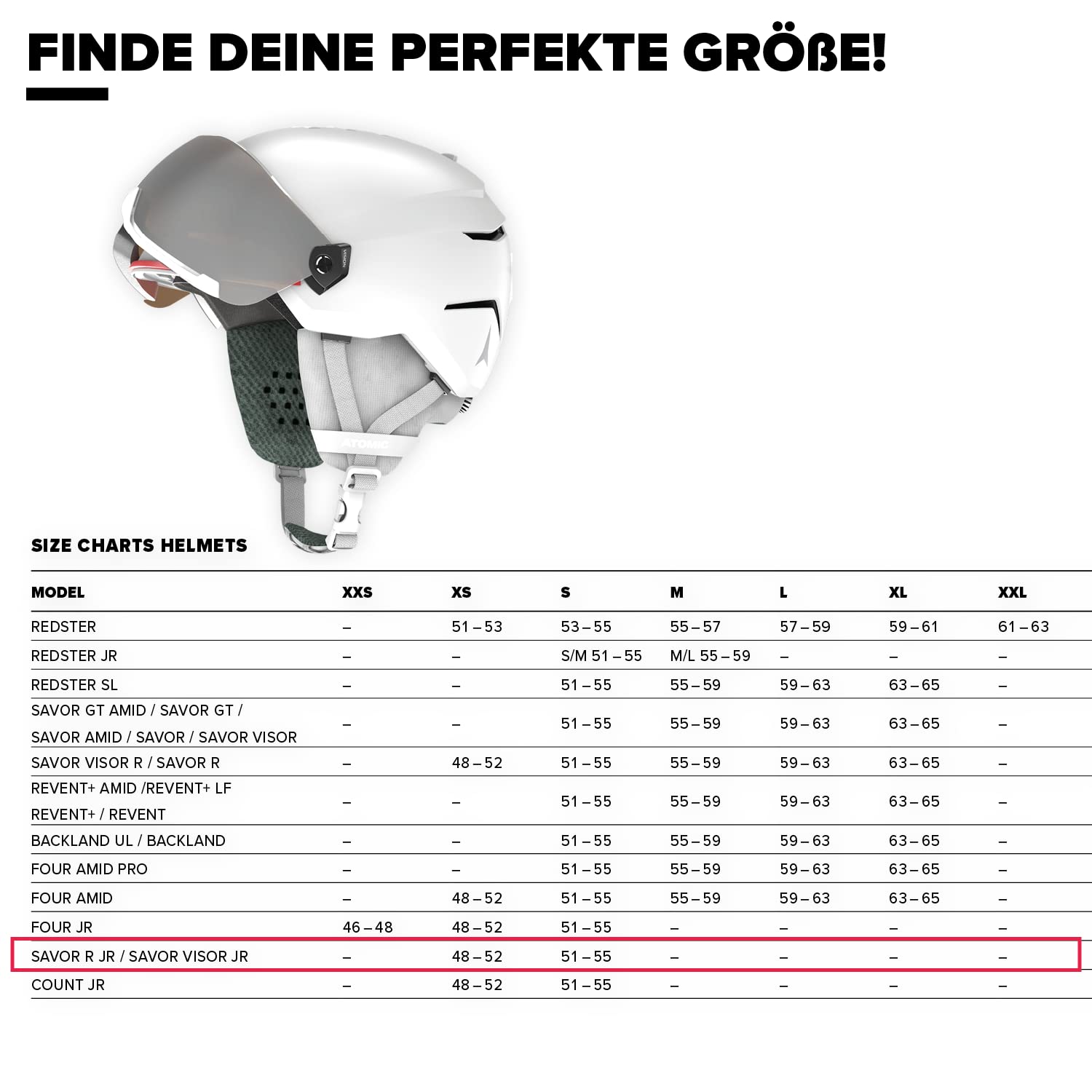 Atomic Savor Visor JR Casque De Ski Avec Visière, Blanc, Taille S, Enfant Et Adolescent, Absorption Maximale Des Chocs, Ventilation Active Aircon, Masque À Miroir Haut De Gamme, 51-55 cm