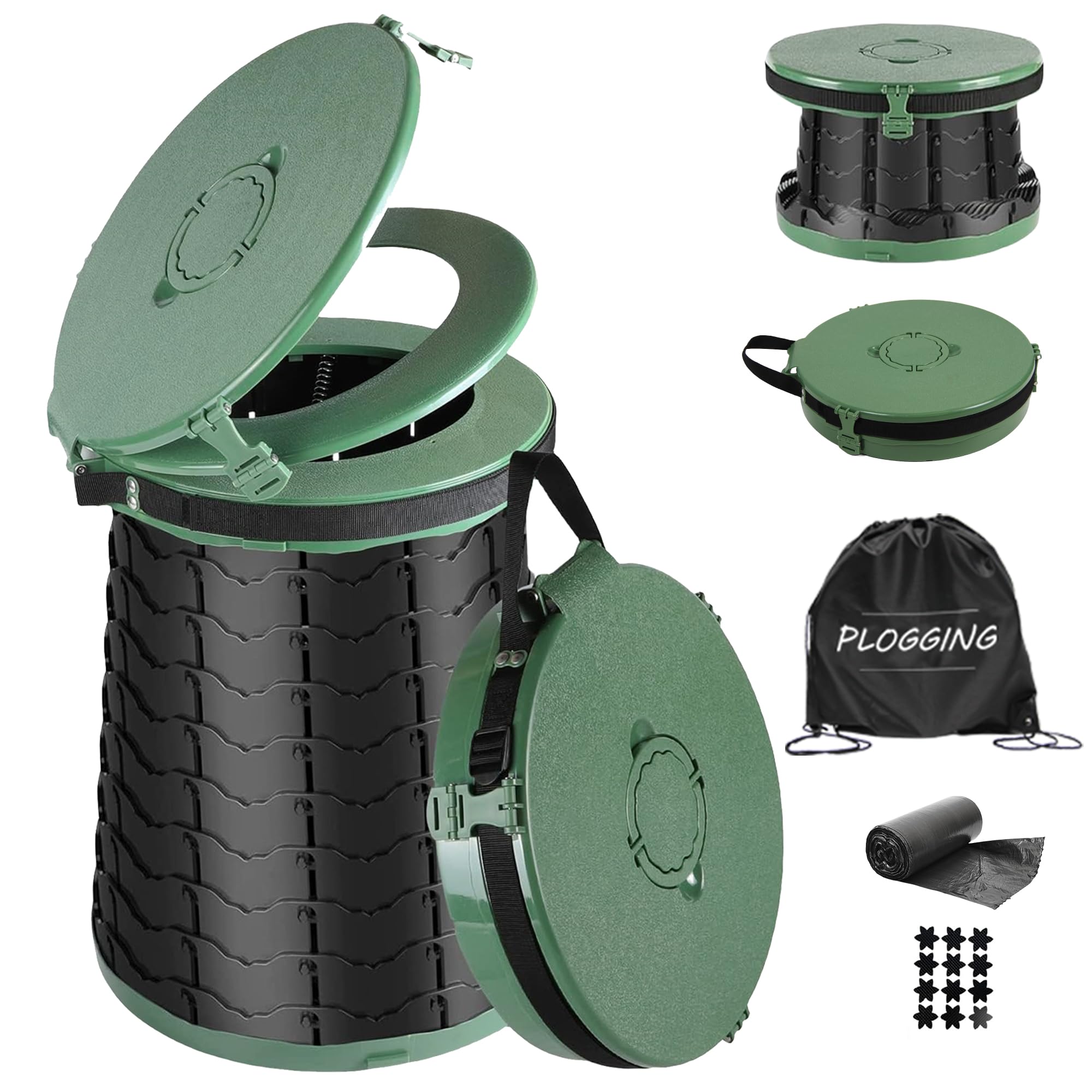 Toilettes de camping portables pour adultes, hauteur réglable, pot Porta portable pour camping, urgence en plein air, voiture, voyage