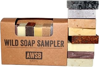 A Wild Soap Bar Sampler Gift Set, 8 Handmade Soap Bars, Travel Size | Eight 1 oz bars: Desert Sage, Mustang Grape, Witch Hazel, Sassafras, Sunflower, Cedarwood, Bluebonnet, Wild Nights.