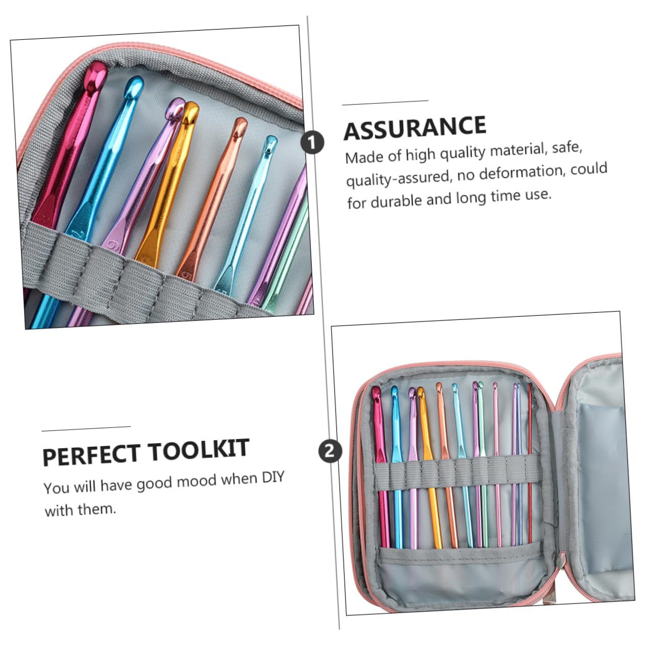 Angoily 1 Juego Kit Completo de Herramientas de Tejer Crochet y Bolsa de Almacenamiento Accesorios para Tejer Suéteres y Bufandas para Principiantes y Amantes del Crochet