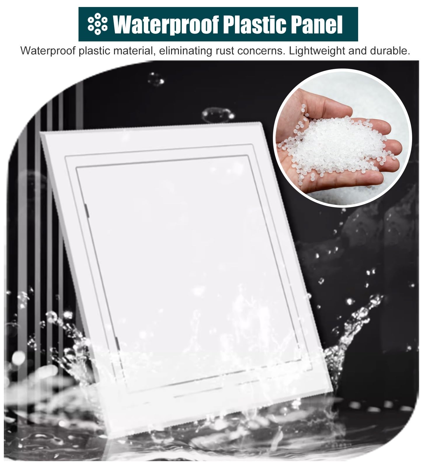 ZIMGOD Revisionsklappe Kunststoff-Zugangsklappe mit Druckknopf, Selbstklebende Wandlochabdeckung, Bündige Deckenabdeckplatte, Wasserabsperr-/Heizungs-/Kabel-Serviceklappe(Gray,330x330mm (13x13in))