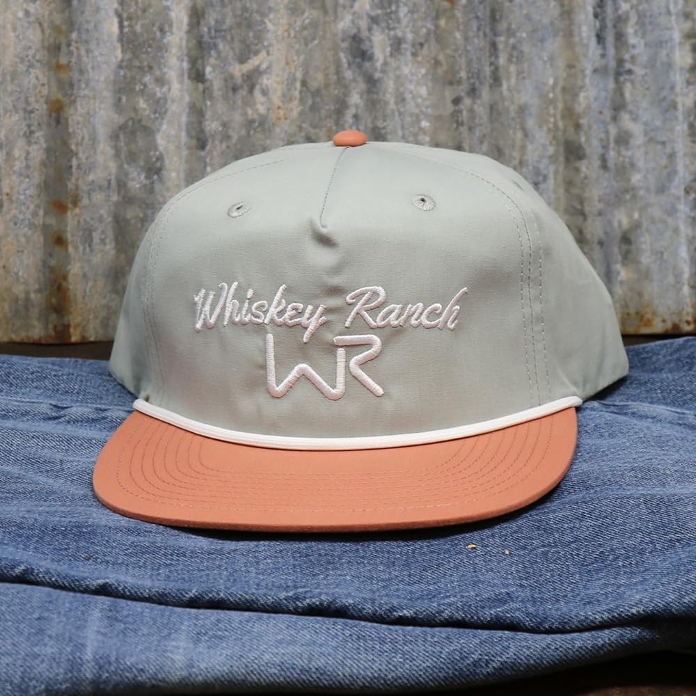 WHISKEY BENT HAT CO. Wild Bill Adjustable Roped Snapback Hat (Gray/Sienna) - Image 2