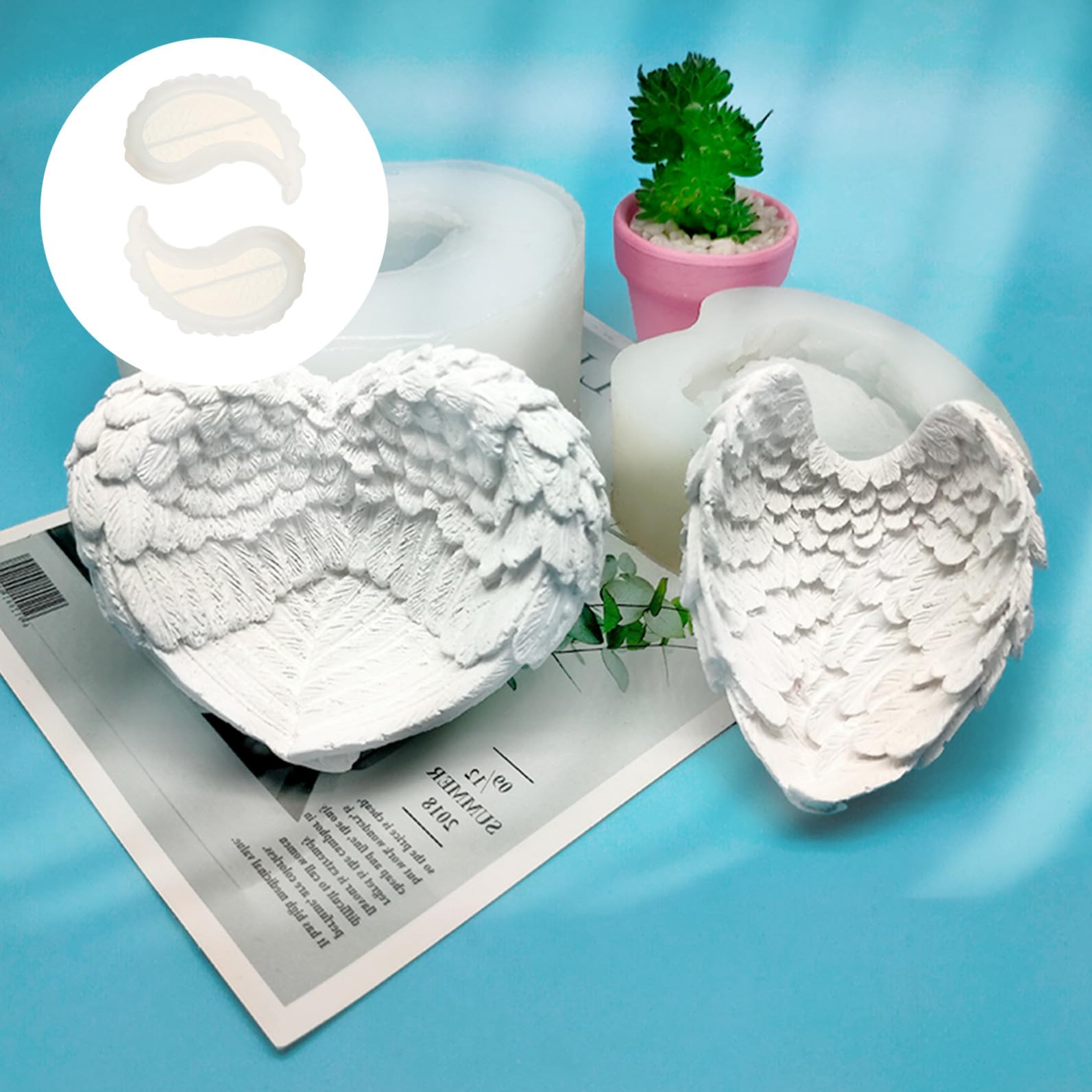 COHEALI 3paia Mold Silicone Per Gioielli Forma Di Angelo Per Creazioni Facile Rilascio e Alta Durata