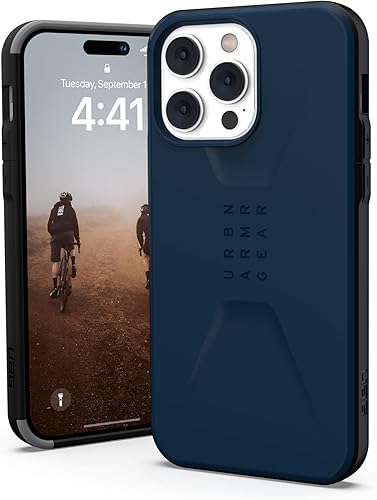 URBAN ARMOR GEAR UAG - Funda diseñada para iPhone 14 Pro Max, color marrón oscuro de 6.7 pulgadas, diseño civil, elegante, ultrafina, resistente a