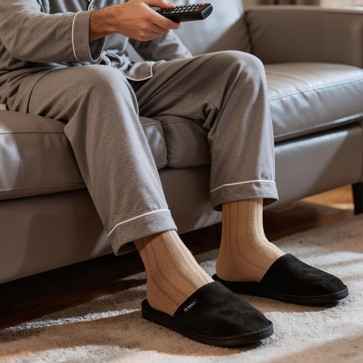 Cashmere Men Man Rib Socks, Made in Inner Mongolian - Image 4