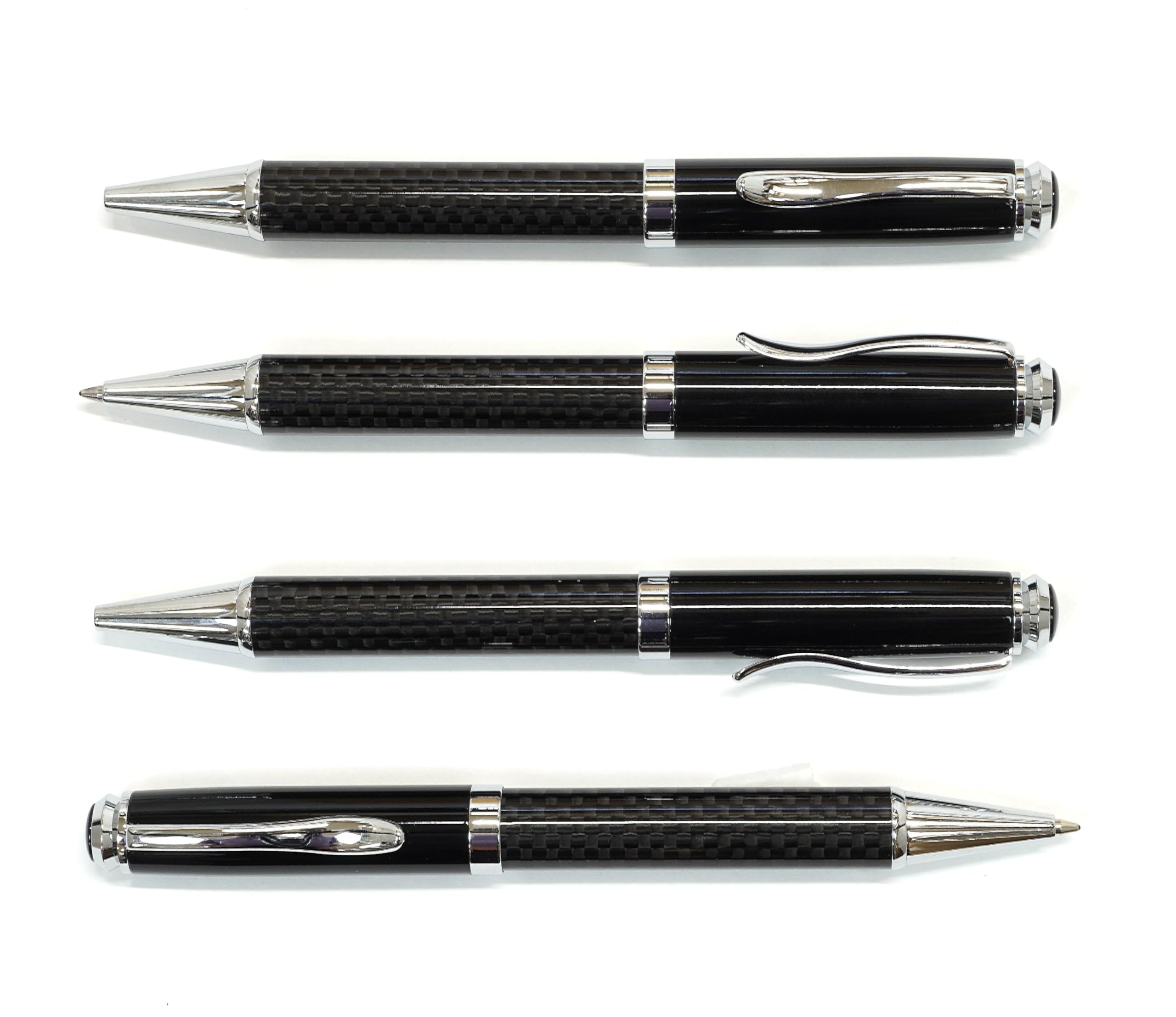 Amazon | 2本パック カーボンファイバー＆真鍮回転式ボールペン 高級