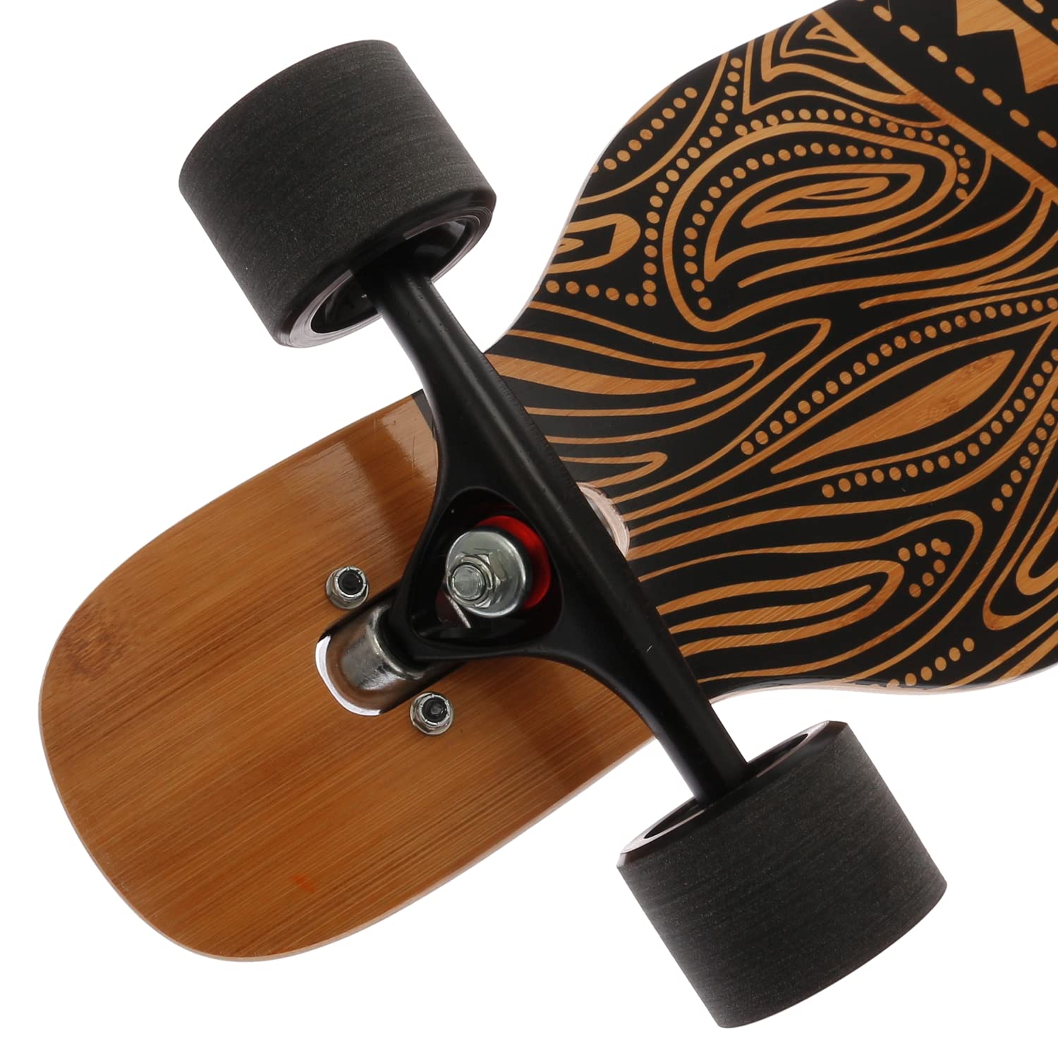 FunTomia Longboard Drop Through Cruiser 3 niveaux flexibles Roulement à billes Mach1 Speed Outil en T