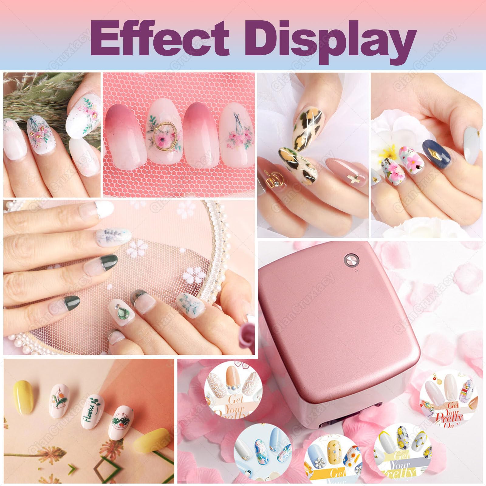Stampante per Unghie 3D Smart Art,Stampante Digitale Intelligente per Nail Art Stampanteper Nail Art+Pittura HD,Controllo App,per Tecnici delle Unghie E Uso Domestico