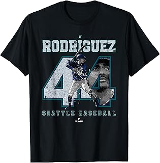 Number and Portrait Julio Rodriguez Seattle MLBPA T-Shirt