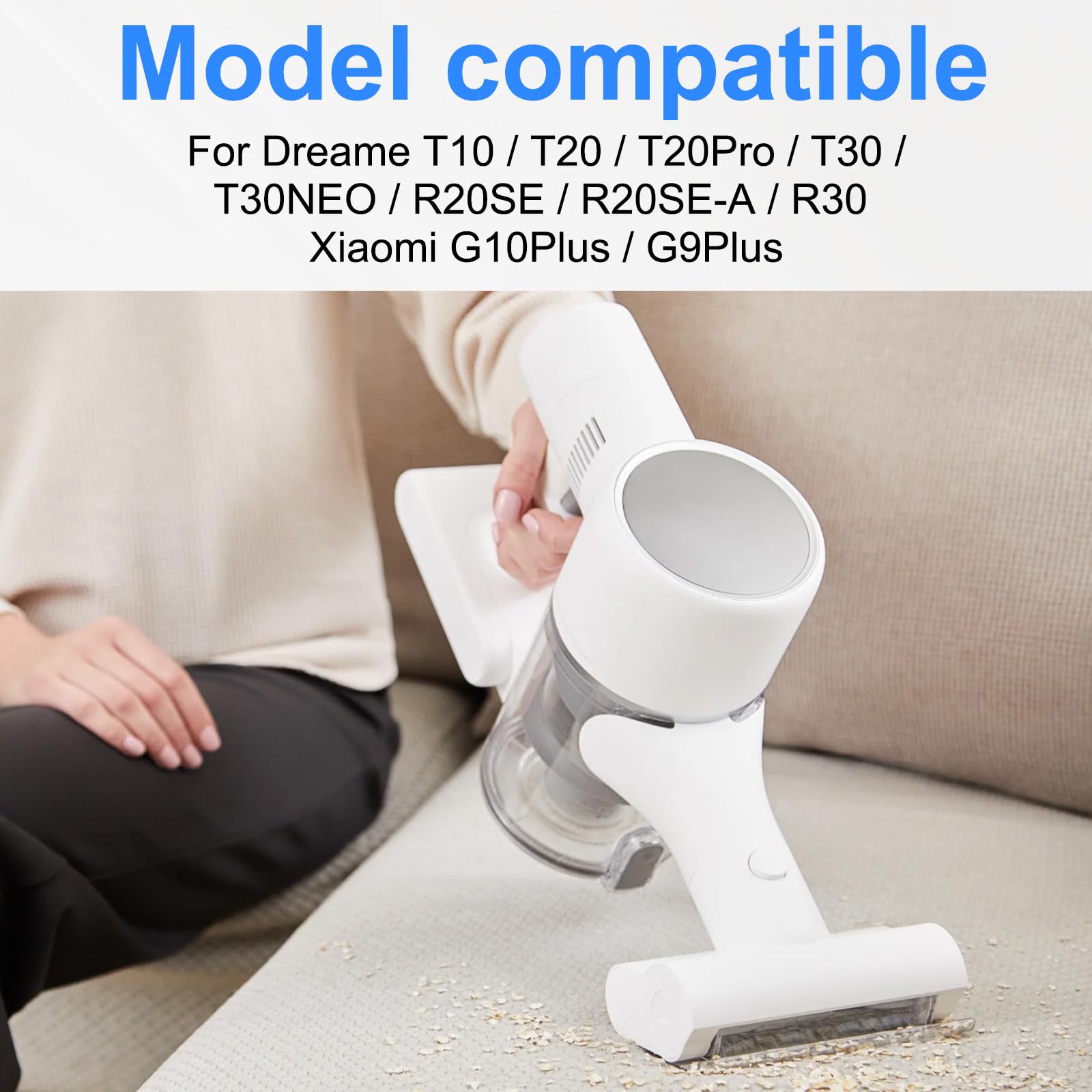 DianSung 3 stuks HEPA-voorfilteraccessoires voor Dreame T10 /T20 /T20Pro / T30 /T30NEO stofzuiger, wasbaar en herbruikbaar filter reserveonderdelen