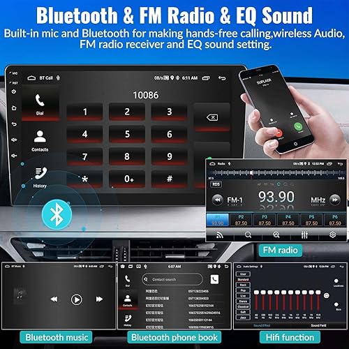 Miniatura 5 de Radio de coche Android 2G+64G estéreo para Honda CRV 2007-2011 inalámbrico Apple CarPlay Android Auto Bluetooth 9 pulgadas pantalla táctil