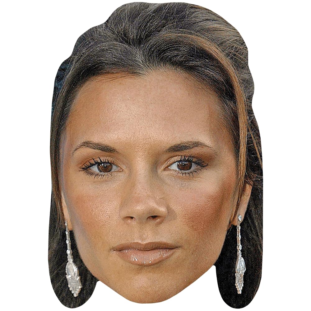 Celebrity Cutouts Lifelike Victoria Beckham (Earrings) Big Head. Larger Than Life Mask.